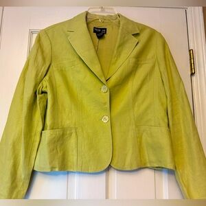 STYLE & CO Lime Linen Blazer